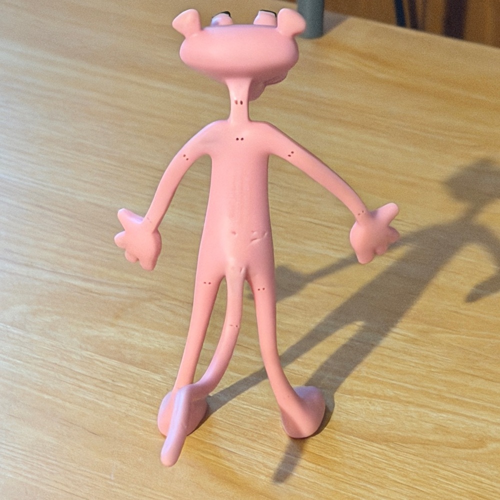 Pink Panther Bendy Figurine with Red Pull Back and Go Car - Picture 8 of 16